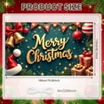 thumbnail image 2 of Red & Gold Christmas Banner Festive Design Xmas Display Christmas Themed Star Pattern Holiday Backdrop for Christmas Party Holiday Gathering Indoor Decoration, 2 of 9