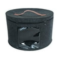 thumbnail image 1 of yuksok Hat Box Foldable Storage Bin Hat Storage Box Round Caps Boxes for Clothes Closet Black Small, 1 of 9