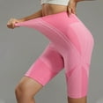thumbnail image 3 of LRen Womens Workout Shorts Seamless Scrunch Lifting Yoga Gym Athletic High Waisted Tummy Control Yoga Pants Workout Tights, 3 of 4