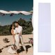 thumbnail image 2 of Cortinas transparentes blancas plisadas para ventanas, cortinas de tul arqueadas para bodas, cortinas de novia, 2 of 6