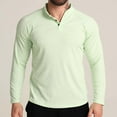 thumbnail image 2 of Lmnyox Men's Sport Shirts Long Sleeve Quick Dry Stretchy Gym Workout T Shirts Solid Color Crew Neck Button Tops, 2 of 7