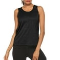 thumbnail image 3 of Tank Top for Women Racerback Sleeveless Tank Tops for Women Crewneck Camisole Yoga Running Shirts for Women Lightweight Gym Clothes (Black,L), 3 of 7