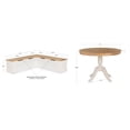 thumbnail image 5 of Linon Romero Backless Corner Dining Nook with Table and Bench, Natural/White, 5 of 15
