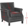 thumbnail image 5 of SAFAVIEH Easton Club Chair Silver Nail Head Black / Crocodile, 5 of 7