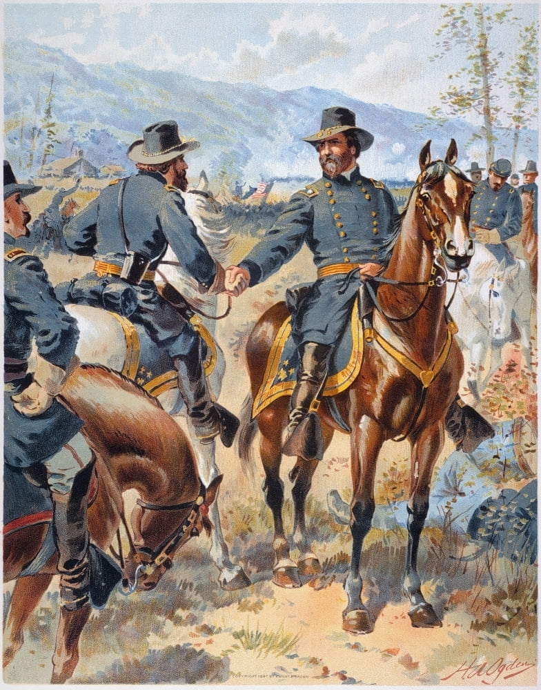 Battle Of Chickamauga 1863. Ngeneral Henry Thomas At The Battle