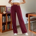 thumbnail image 3 of Yoga Pants for Women 2026 Trendy Elastic High Waist Stretch Straight Leg Casual Loose Slacks Work Pants, 3 of 5