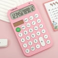thumbnail image 3 of Mini Calculator, 12 Digit Standard Function, Small Cute Design, for Home, Institute, and Desk Use, Pink Plastic, by FAJHHA, 3 of 7
