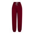 thumbnail image 7 of CFLVAEK Womens Joggers Pants Casual Drawstring High Waisted Sweatpants with Pockets Solid Color Cinch Botton Baggy Workout Sweat Pant 2025 Wine S, 7 of 7