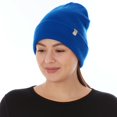 thumbnail image 4 of 100% Merino Wool - Midweight Everyday Knit Cuff Beanie - Warm Winter Hat - Black, 4 of 11