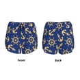 thumbnail image 5 of Lsque Anchors and Nautical Printed Women's Running Shorts with Liner Pockets,Elastic Quick Dry Workout Athletic Gym Yoga Shorts,Womens High Waist Shorts-Small, 5 of 9