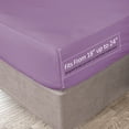 thumbnail image 3 of Extra Deep Pocket 6 Piece Bed Sheet Set – Super Deep Fitted Sheet Fits Mattress from 18-24 inces Depth – Double Brushed Microfiber Sheets with 4 Pillow Cases, Full, Lavender Dream, 3 of 7