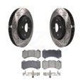 thumbnail image 1 of Transit Auto Front Coated Drilled Slotted Disc Brake Rotors and Semi-Metallic Pads Kit for Car 2012 Jeep Grand Cherokee 6.4L with 330mm Diameter Rotor KDS-101036, 1 of 2