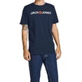 thumbnail image 2 of Jack & Jones Camiseta para Hombre, Pack de 6 - JJECORP LOGO TEE CREW NECK, estampado con logo, algodón Blanco/Azul marino/Negro L (Large), 2 of 5