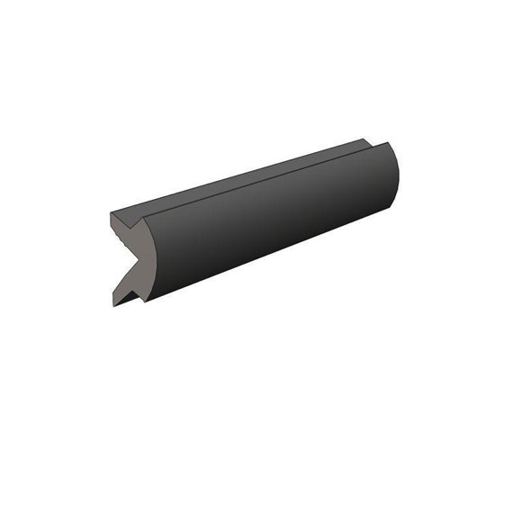 Taco Boat Rub Rail Insert V12-0342BKA50-1 For Use With Flexible Rub Rail; Black; Vinyl; Single