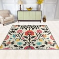thumbnail image 2 of Yayeee Area Rugs for Living Room 6.7'x4.8' Indoor Non Slip Washable Bedroom Carpet, Beige Red Floral, 2 of 5