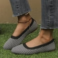 thumbnail image 5 of Willtoo Women Flat Shoes Knitted Lightweight Slip-on Loafers Breathabel Soft Comfortable Ballet Flats, 5 of 6