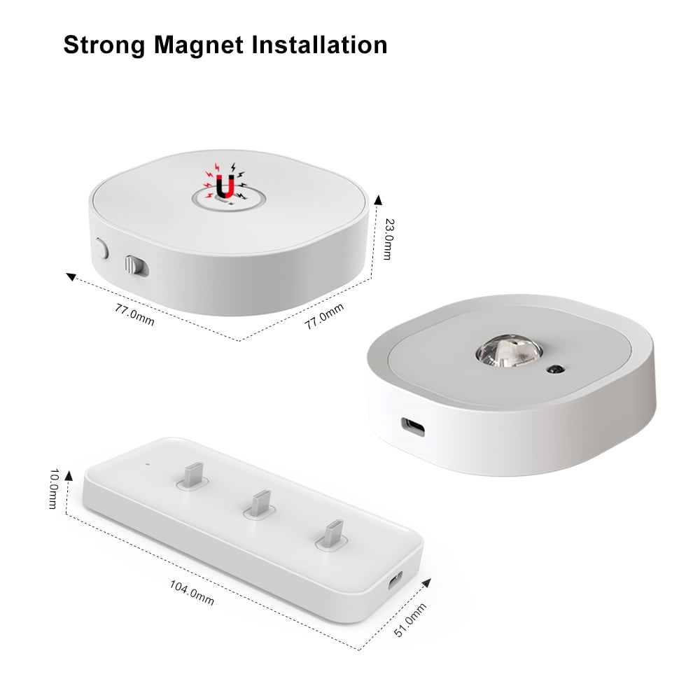 5 Pack Puck Lights With Charging Station, RGB Colorful Tap Light Push Lights Night Touch Light LED Portable Under Cabinet Lighting Battery Operated Powered DIY Stick On Lights Closet Counter Kitchen