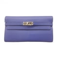 thumbnail image 1 of Pre-Owned Hermes Kelly Wallet Verso Long Wallet, Veau Epsom Leather, Blue Brighton Capucines, C..., 1 of 8