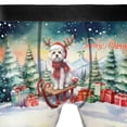 thumbnail image 4 of Merry Christmas Santa Reindeer Antlers Maltese Sleigh Xmas Winter Holiday All Over Print Boxer Briefs Underwear for Men Dad Maltese Dog Lover Gifts Idea - 00023, 4 of 6