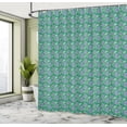 thumbnail image 4 of Ambesonne Botanical Shower Curtain, Flowering Hosta Plants, 69"Wx70"L, Jade Green and Blue Violet, 4 of 4
