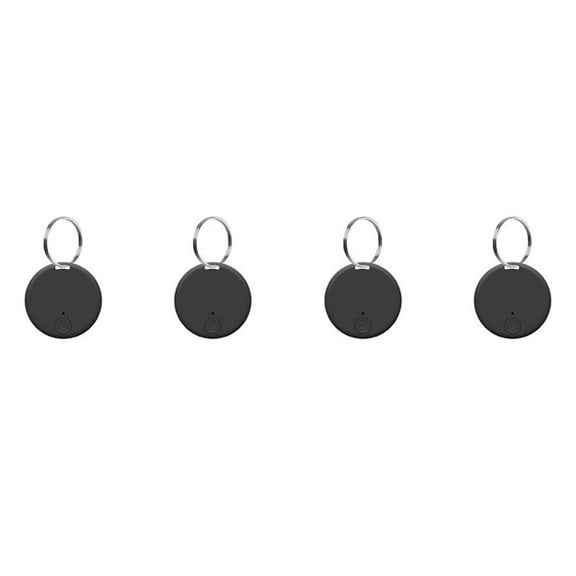4X Mini GPS Tracker Wireless Bluetooth 5.0 Anti-Lost Device Smart Locator Pet Key Wallet Tracker with Key Ring Black