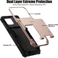 thumbnail image 3 of for iPhone 13 Case with Card Holder[Store 5 Cards] Dual Layer Heavy Duty Shockproof iPhone 13 Wallet Case with Hidden Card Slot Large Storage Case for iPhone 13(Rose Gold), 3 of 14