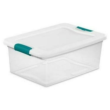Sterilite 15 Qt Latching Storage Boxes, Clear, 2 Count Pack