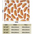 thumbnail image 4 of Hot Dog Food Throw Blanket Super Soft Warm Bed Blankets for Couch Bedroom Sofa Office Car, All Season Cozy Flannel Plush Blanket for Girls Boys Adults, 60"X50", 4 of 6