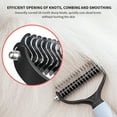 thumbnail image 3 of Workhe  Pet Grooming Brush 2 Sided 2 Sided Undercoat Rake Undercoat Rake Hair Knots Removal Dematting Shedding Tool, Blue, 3 of 9