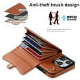 thumbnail image 3 of For Iphone 14 Pro Max Rfid Card Slot Phone Case With Long Lanyard(Brown),iPhone 16, 3 of 7