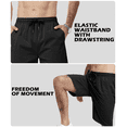 thumbnail image 4 of Men's Casual Work Shorts, Classic Fit 4-Pocket Outdoor Summer Beach Drawstring Black 36W, 4 of 6
