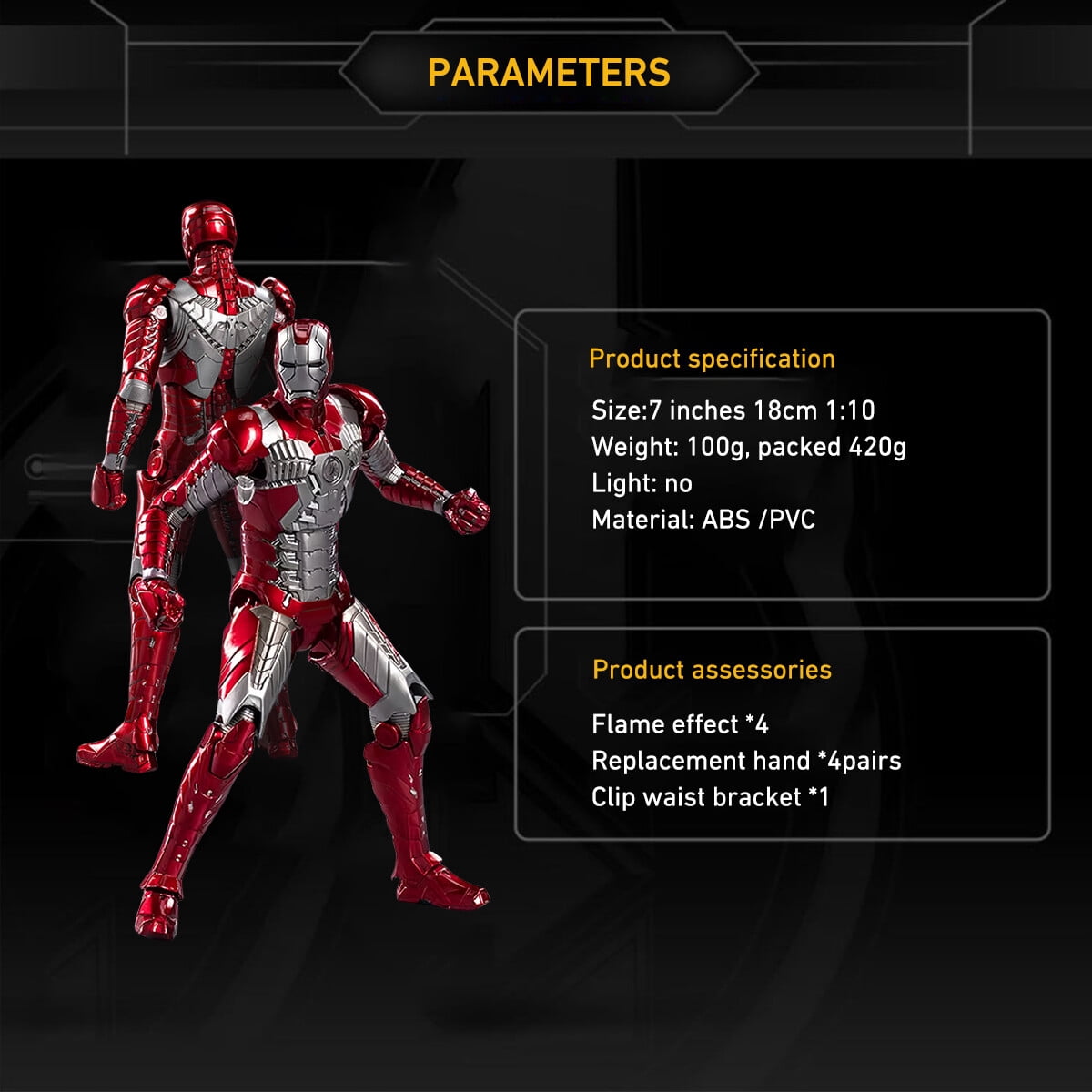ZD Toys 1/10 Scale Iron Man Mark V MK5 Suitcase Suit Collector Action Figure