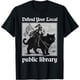 thumbnail image 1 of Defend Your Local Public Library - Camiseta divertida de caballero y gato, 1 of 2
