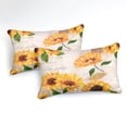 thumbnail image 4 of Move Over Retro Sunflowers Bedding Sets Twin Boho Sunflowers Pattern Microfiber Yellow Floral Duvet Cover No Filling, 4 of 6