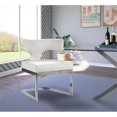 thumbnail image 2 of Meridian Furniture Alexandra White Vegan Leather Dining Chair, 2 of 6