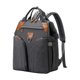 thumbnail image 3 of Mochila Para Pañales De Bebé, Bolsa Grande Para Cambiar Pañales, Para Acampar, Picnic Al Aire Libre, Color Gris Oscuro, 3 of 10