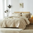 thumbnail image 2 of Davulos Queen Comforter Set with Sheets Khaki,7 Pieces Bed in a Bag Queen Size Modern Diamond Pattern Complete Bedding Set for All Season, 2 of 9