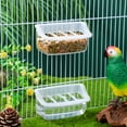 thumbnail image 5 of Cuencos de comida para jaula de pájaros, comederos de jaula para loros, contenedores de alimentación de plástico para pájaros, 2 uds., 5 of 5