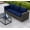Navy Blue, variant on Outdoor Sofa, Double Adirondack Chair Loveseat,Double Wooden Adirondack Chair with Ice Bucket,Outdoor Loveseat with High Backrest, Rustic Brown Patio Furniture,Solid Wood Outdoor Sectional