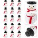 thumbnail image 5 of 20pcs navideño miniatura muñeco de nieve de resina adornos de muñeco de nieve de bricolaje manualidades de muñeco, 5 of 5