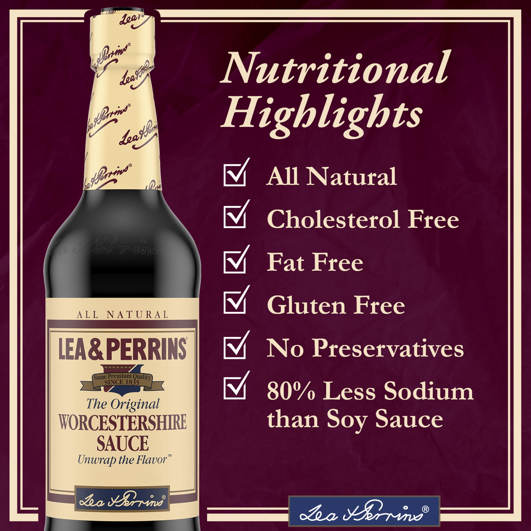 (12 pack) Lea & Perrins The Original Worcestershire Sauce, 15 fl oz Bottle