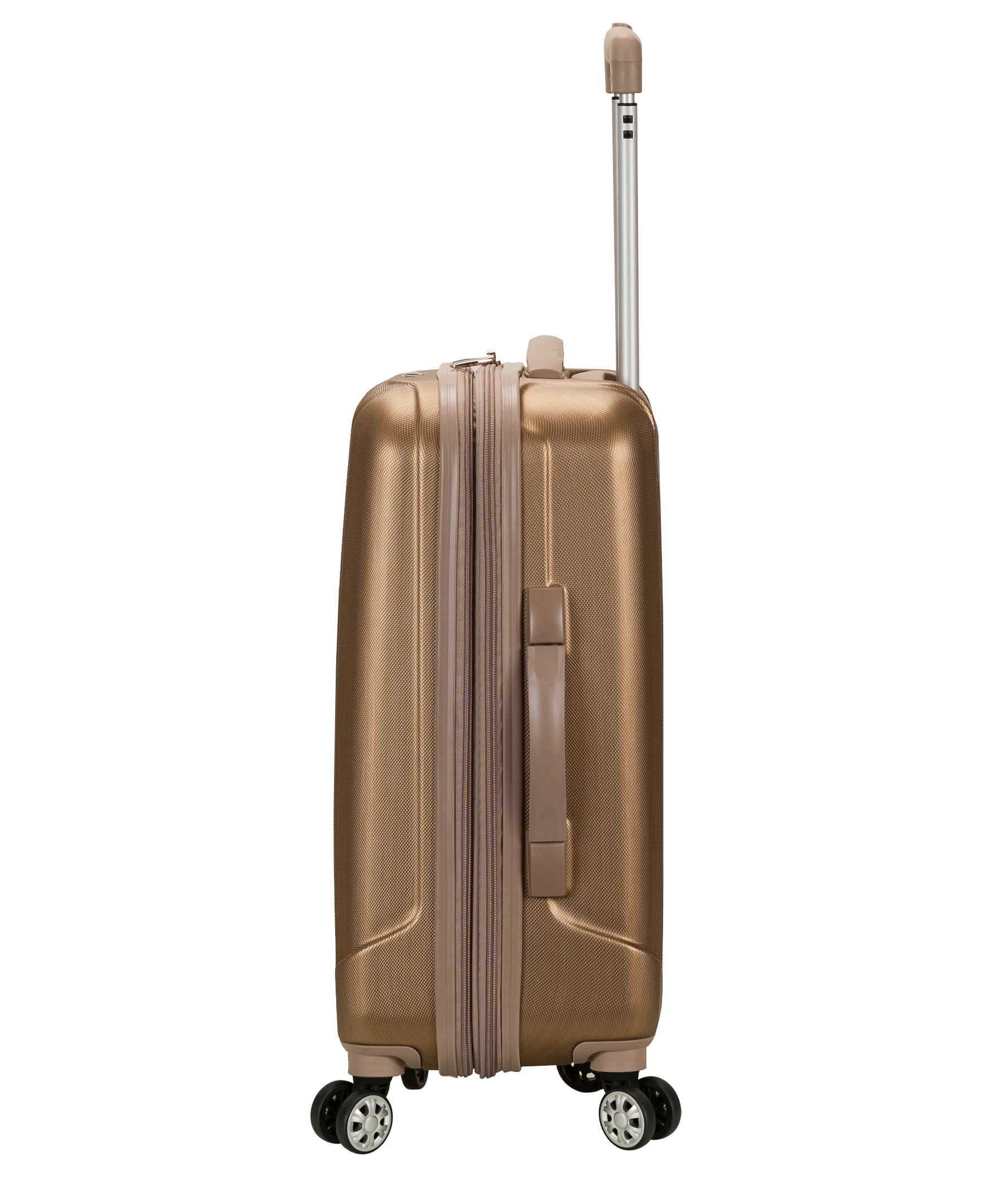 Rockland 20” Unisex Hardside Carry On Luggage, Brown