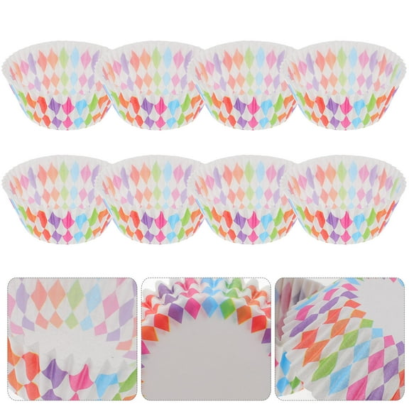 MLINS Assorted Color Paper Cupcake Liners for Kitchen Perfect for Parties and Bakeries 200 Pieces