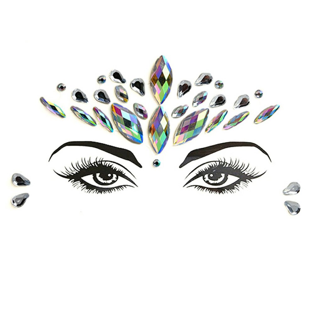Masquerade Face Sticker Diamond Acrylic Resin Diamond Face Stickers