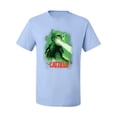 thumbnail image 2 of Catzilla Parody Taking Over City | Mens Cat Lover Graphic T-Shirt, Light Blue, Medium, 2 of 3