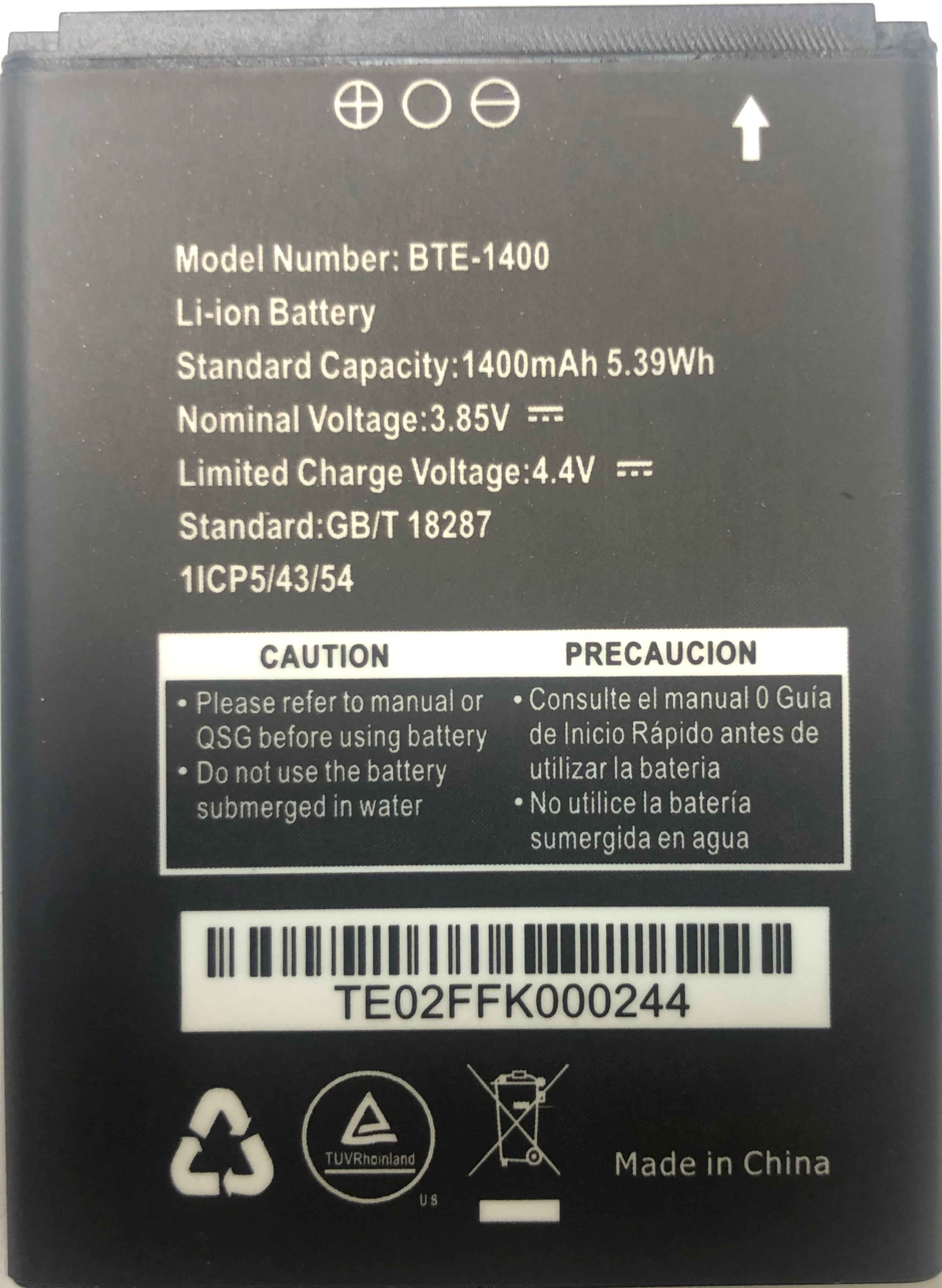 Replacement Battery For Verizon Orbic Journey V Rc2200l Bte 1400 1400mah Same Day Ship Walmart Com