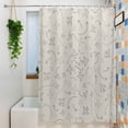 thumbnail image 3 of Abstract Airline Route Shower Curtain Set, Waterproof Shower Curtains for Bathroom, Vintage Aircraft Arrows Washable Fabric Cloth Bath Curtain for Bathtub Decoration with Hooks 54x78 Inches, 3 of 9