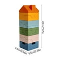 thumbnail image 3 of ChicYu Cognition Soft Building Blocks House Shape Relief Educational Stacking Toy Early Learning Toy Safe for Babies Hand-Eye Coordination and Stacking Skills, 3 of 6