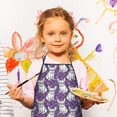 thumbnail image 3 of Purple French Bulldog Kids Aprons for Girls and Boys,Adjustable Neck Strap Toddler Aprons for Kids Cooking Baking, 3 of 7