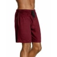 thumbnail image 2 of Hanes Men's Jersey Drawstring Sleep Shorts with Logo Waistband 2-Pack Biking Red/Black 4XL, 2 of 4